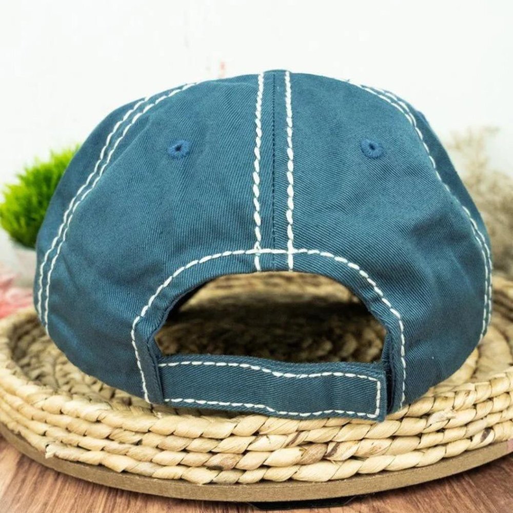 KBETHOS Blue Rodeo Mama Distressed Baseball Cap Hat NWT - Picture 2 of 3